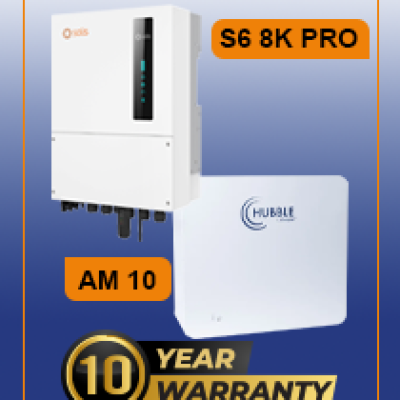 Solis S6 8K Pro Hybrid with 1 x Hubble AM10 – 10-Year Warranty