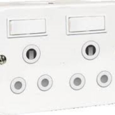 CBI 4X2 16A Single Socket Outlet White