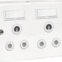 CBI 4X2 16A Single Socket Outlet White